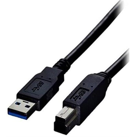 USB 3.0 A Male To B Male Cable- 10 Ft. - Black